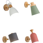 Nordic wooden wall lamp by Cavira, minimalist iron bedside light suitable for bedroom, corridor, and restaurant decor.