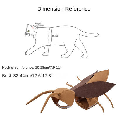 Pet transformation costume Halloween funny dog cockroach
