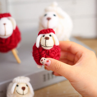 Christmas Scene Decoration Props Tree Ornaments Felt Desk Decor DIY Kit Creative Hanging Accessories