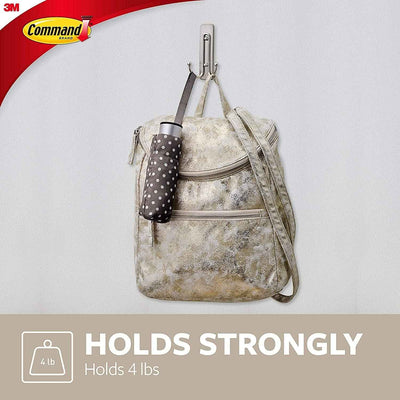 Designer Hooks, Medium, Brushed Nickel, 3-Hooks (17081BN-3ES), Great for Dorm Decor - GG store