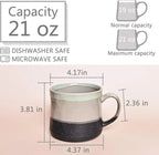 Large Matte Ceramic Coffee & Tea Mug 21oz | Modern Minimalist Drinkware | Cavira