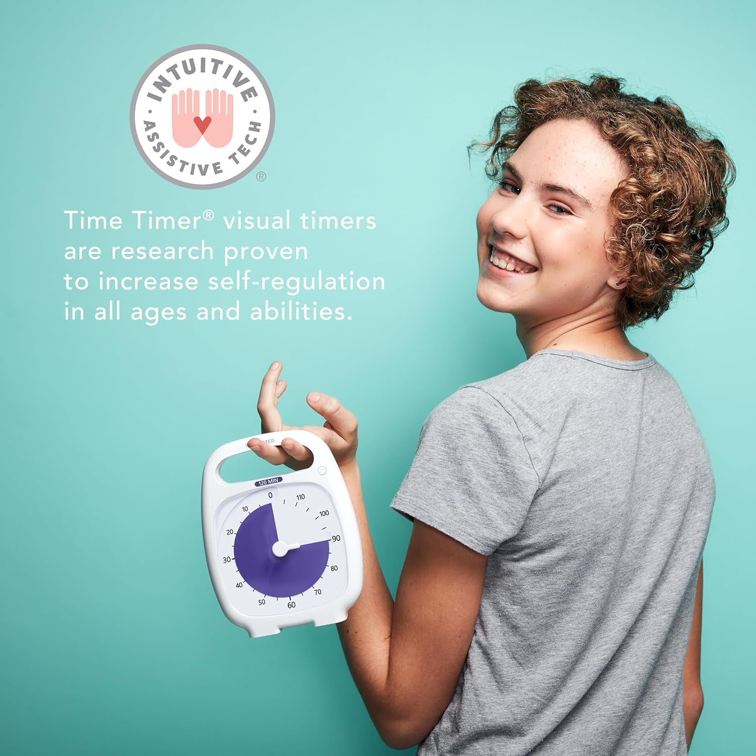 Visual Desk Timer – 120 Minute Productivity Focus Countdown Clock for Study & Work