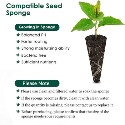 Grow Sponges 50-Pack for Aerogarden, Replacement Root Growth Sponges Seed Pods, Seedling Starter Refill Sponges Kit for Hydroponic Indoor Garden System - GG store