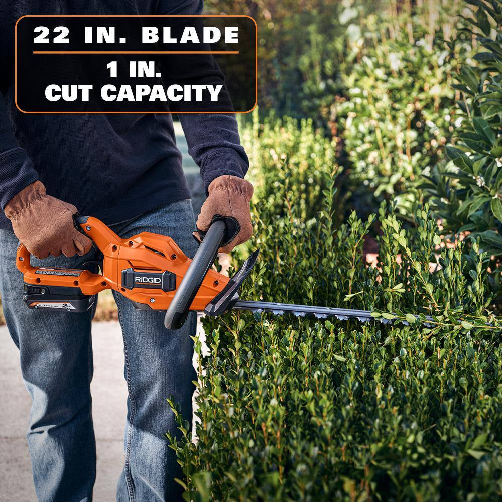 Powerful 18V Brushless Cordless String Trimmer & Hedge Trimmer Combo with 4.0 Ah Battery & Charger