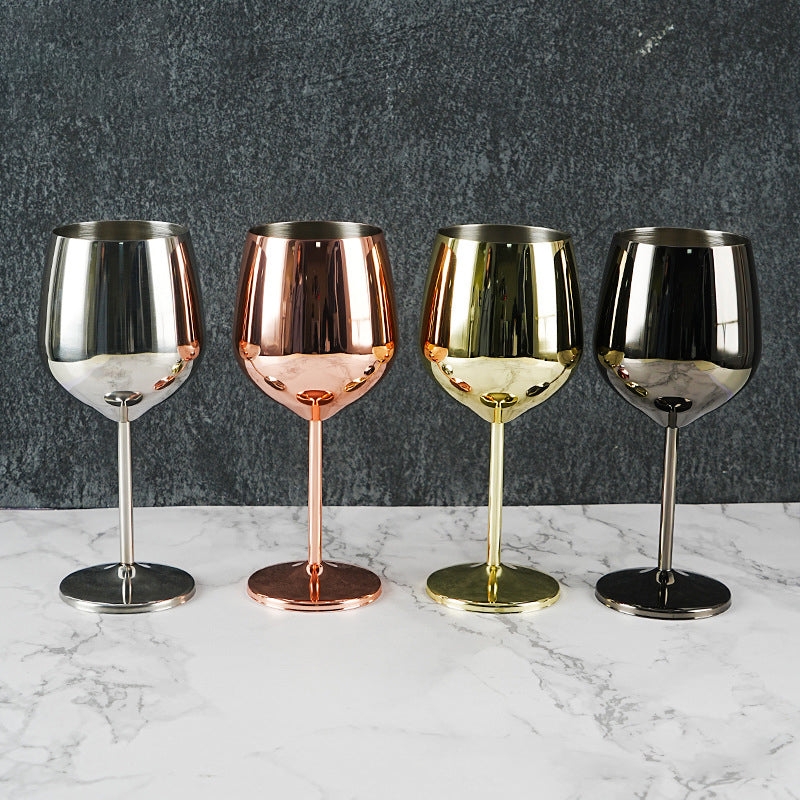 Cavira stainless steel wine and champagne glass, 500ml unbreakable stemmed tumbler, ideal for outdoor, travel, or home bar use.