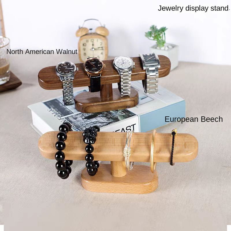 Luxury Walnut Jewelry Display Organizer – Necklace & Accessories Storage Stand