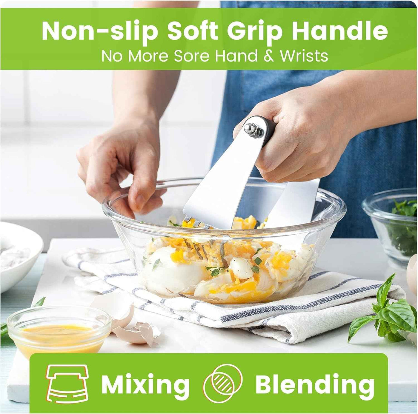 Dough Blender Tool - Stainless Steel Pastry Cutter & Bench Scraper for Pizza, Nuts, and Pie - Multipurpose Baking Tool with Soft Grip Handles - Black - GG store