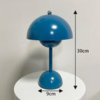 Flower Bud Iron Table Lamp | USB-Powered 6W LED Desk & Bedside Light | Retro Minimalist Design | 30cm | 9 Colours | Bedroom, Study & Home Décor | Cavira - Cavira