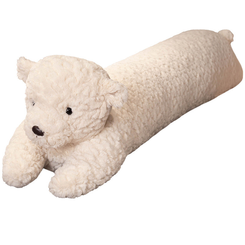 Oversized Cavira long waisted plush pillow featuring a cute bear and rabbit design, perfect for bedroom or sofa cuddling.