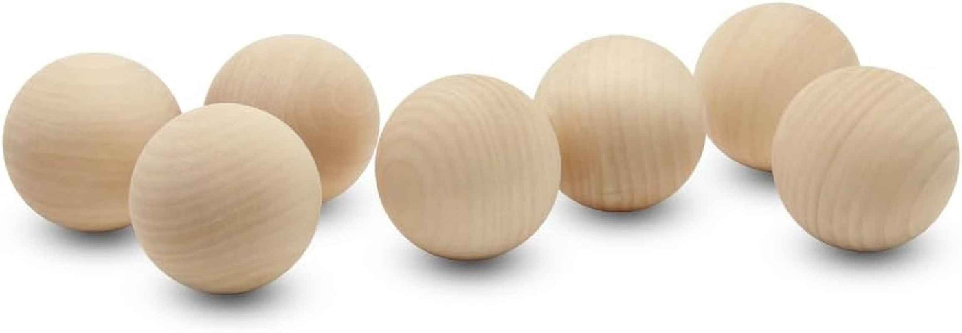 3 Inch Wooden Balls - 25 Pack Unfinished Natural Birch Balls for Crafts and DIY Projects - Smooth Hardwood Orbs - GG store