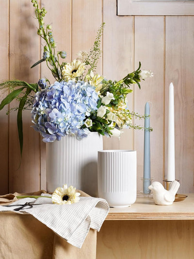 Stylish Ceramic Utensil Holder Set - 7.3" & 5.4" Kitchen Organizers for Spatula and Cooking Tools - Modern Countertop Decor in Elegant White