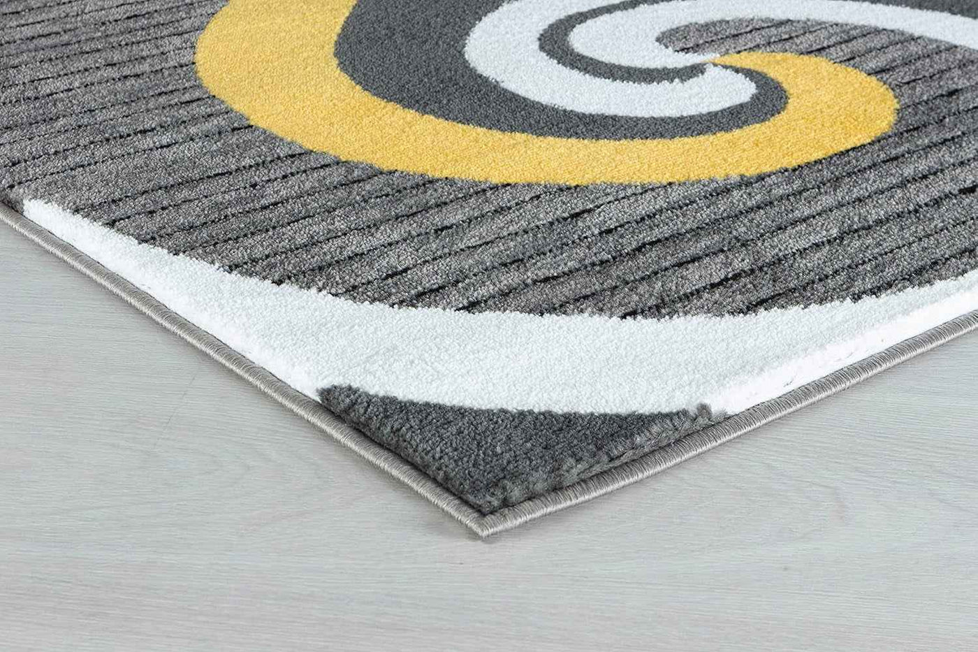 Modern Area Rug Swirls Carpet for Bedroom, Living Room & Dining - Sevilla Collection 4817A (Yellow, 4X6) - GG store