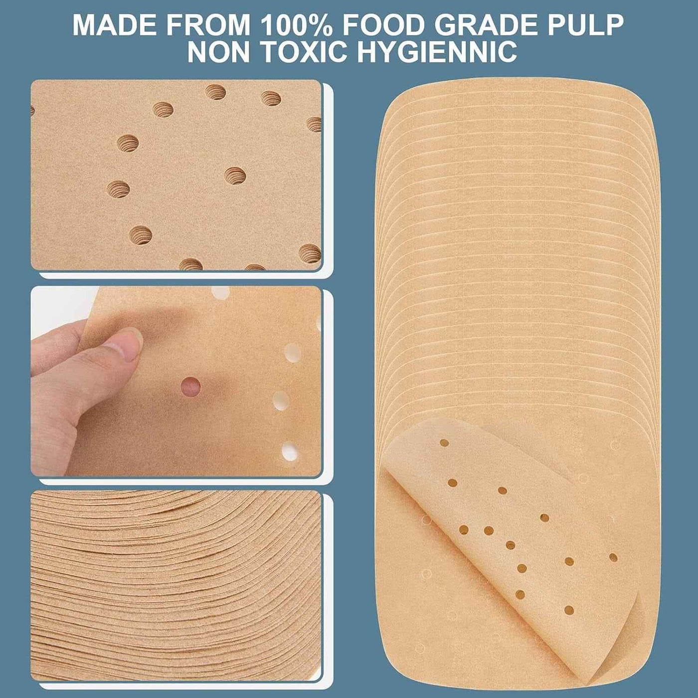 Air Fryer Parchment Paper, Air Fryer Liners, 200Pcs 8.5 Inch, Air Fryer Accessories, Perforated Parchment Paper for Air Fryer, No Burn, Easy Cleanup - GG store