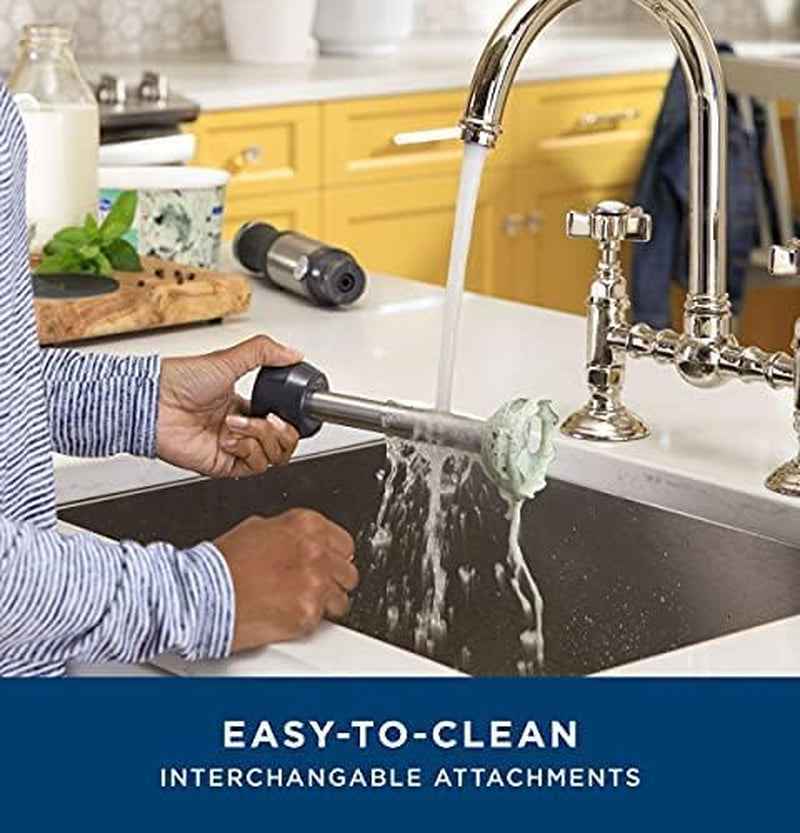 Immersion Blender for Shakes, Smoothies & Baby Food | Handheld 500W Blender with Whisk, Blending Jar & 2-Speed Interchangeable Attachments | Easy Clean Stainless Steel - GG store