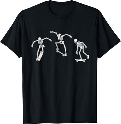 Skateboarding Skeletons Skeleton Skater Halloween Skate T-Shirt
