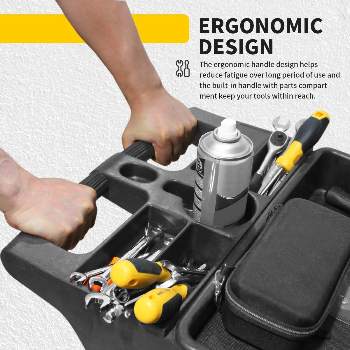 80855 500-Lb Utility Service PP Cart with Two Trays and Wheels 30 Inch X 16 Inch Overall Dimensions - GG store