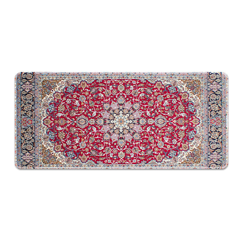Large eprolo Persian-style mouse pad with natural rubber backing, anti-slip desk mat for office and gaming setups.