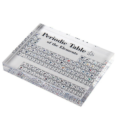 Acrylic Periodic Table Display With Real Elements Kids Teaching School Day Birthday Gifts Chemical Element Display Home Decor