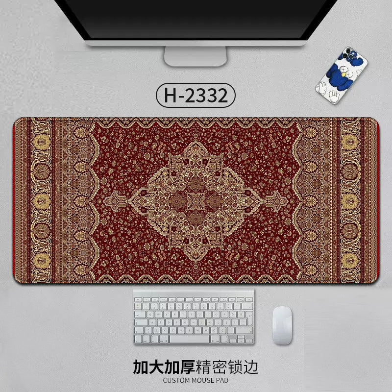 Large Persian-style office mouse pad by eprolo with natural rubber backing, anti-slip desk mat, ideal for office and gaming setups.