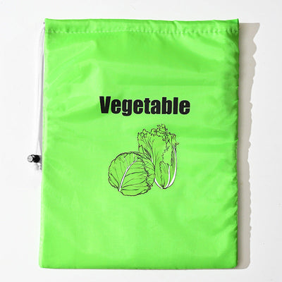 Insulated bag: Reusable storage organizer for bananas, lettuce and vegetables (drawstring closure) eprolo