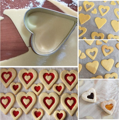 Set of 5 Love Heart Cookie Cutters – Perfect for Baking with Love!