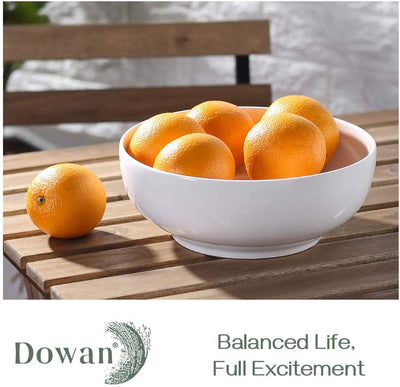 Elegant 9.5" Serving Bowls - Perfect for Salad, Pasta & Entertaining - Dishwasher & Microwave Safe - Stylish Centerpiece for Your Dinner Parties