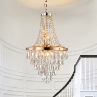 Golden Crystal Chandelier, Large Modern Luxury Chandelier For Living Room, Dining Room, Bedroom, Hallway - Bulb Not Included Unavailable Platforms- Temu - GG store