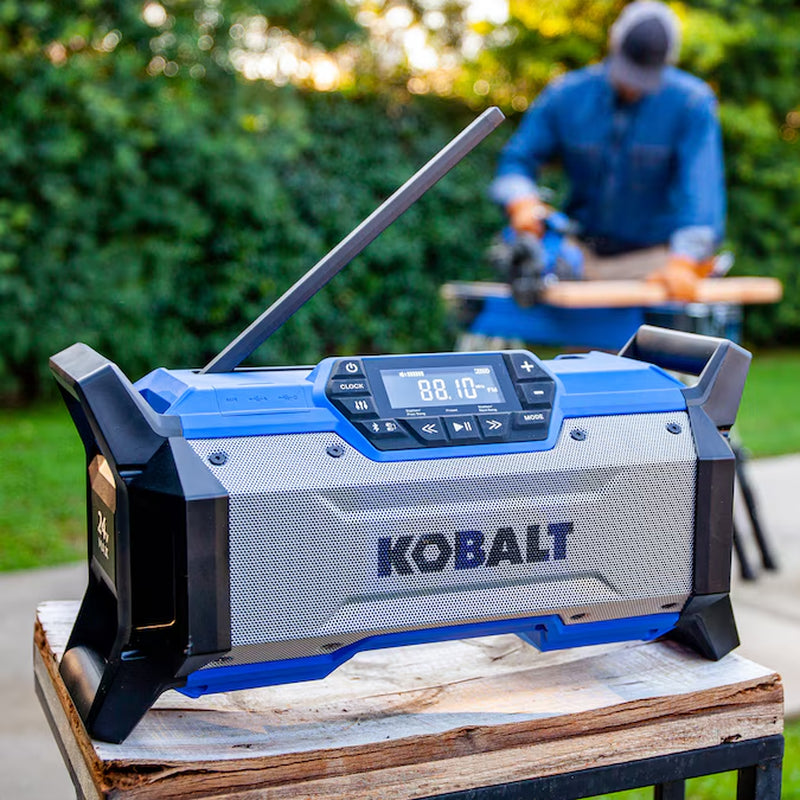 Powerful 24V Cordless Bluetooth Jobsite Radio - Water Resistant & Durable