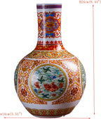 Vintage Chinese Porcelain Decorative Vase – Handcrafted Jingdezhen Floral Ceramic Home Accent