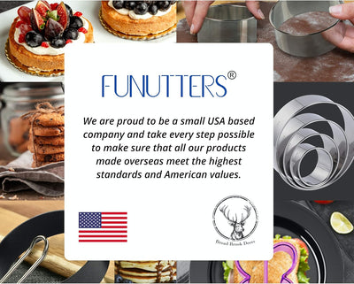 Versatile 4-Piece Round Cookie Cutter Set - Heavy Duty Metal Baking Rings (2'', 3'', 4'', 5'') for Perfect Pastries, Biscuits & Dough! Reusable and Durable!