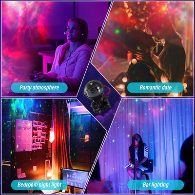 Astronaut Galaxy Projector, 8 Nebula Effects Galaxy Star Projector with Smare Remote Control, 360° Rotation Night Light for Valentines Day Gift/Birthday Gifts for Family, Friends - GG store