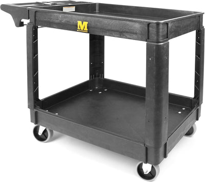 80855 500-Lb Utility Service PP Cart with Two Trays and Wheels 30 Inch X 16 Inch Overall Dimensions - GG store