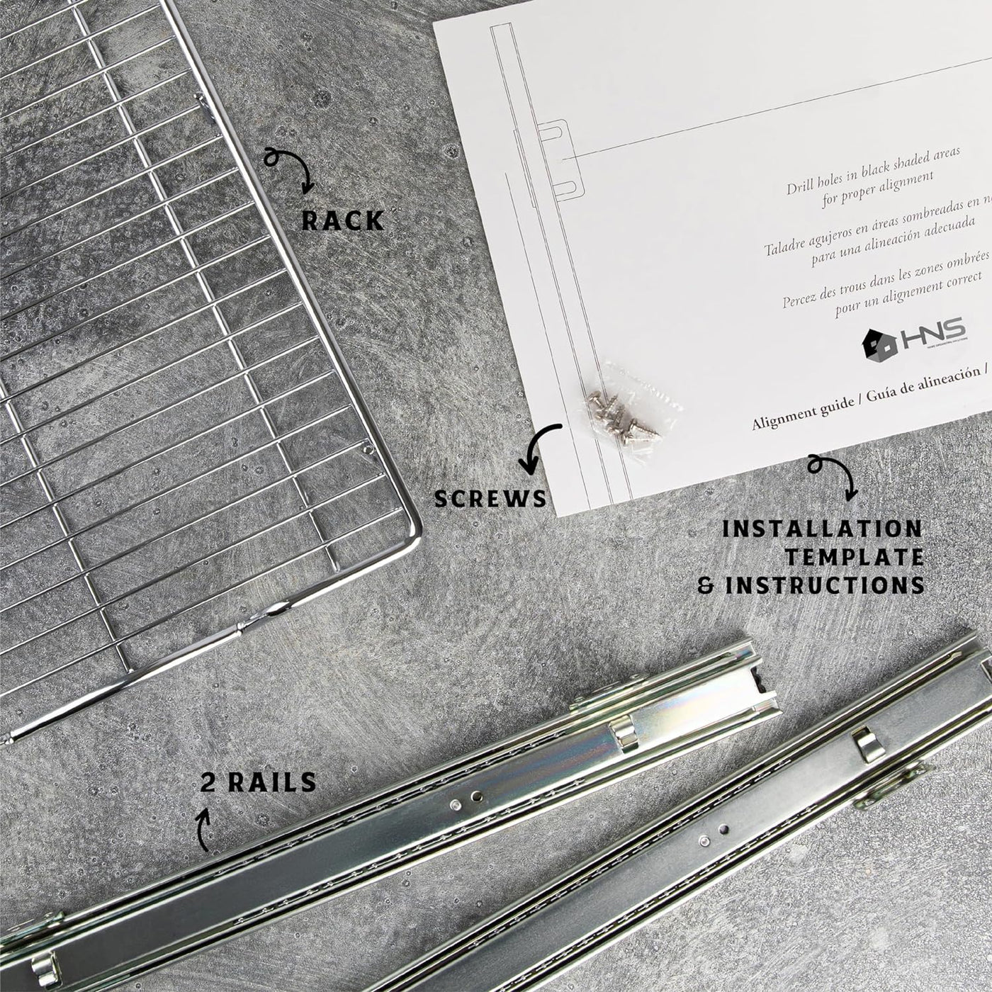 Heavy-Duty Pull-Out Cabinet Organizer with Lifetime Warranty - 20”W x 21”D Steel Metal Drawers, Chrome Finish