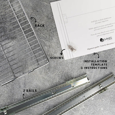 Heavy-Duty Pull-Out Cabinet Organizer with Lifetime Warranty - 20”W x 21”D Steel Metal Drawers, Chrome Finish