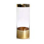 Modern transparent glass vase by Cavira, minimalist hydroponic flower vase for home decor, suitable for living room, dining table, or bedroom.
