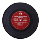 Round vinyl record-inspired floor mat by eprolo, non-slip foot mat for living room, tea table, or children's area.
