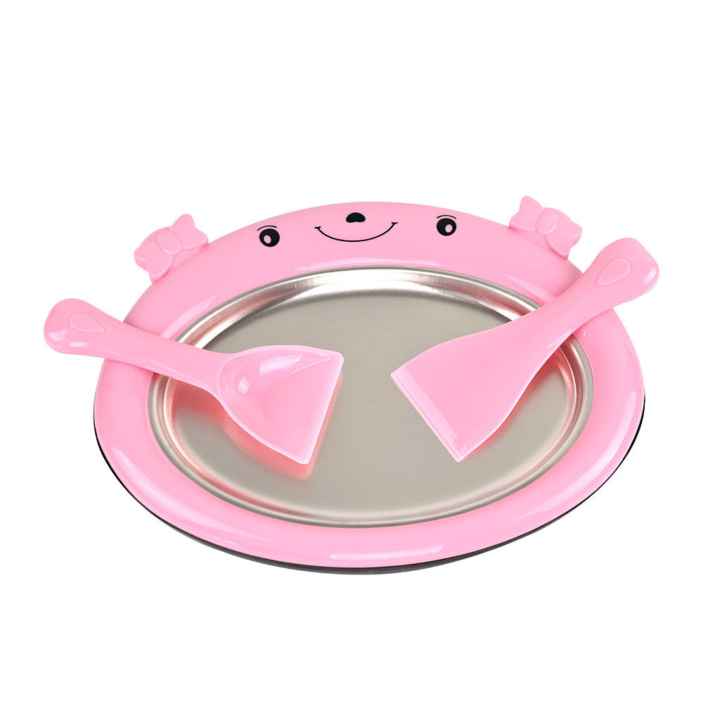 Cavira mini ice cream roll machine for kids, self-cooling yogurt and ice cream maker, compact home use appliance with stainless steel surface.