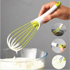 Rotating plastic egg beater multifunctional manual egg mixer easy to clean and dough baking tool - Cavira