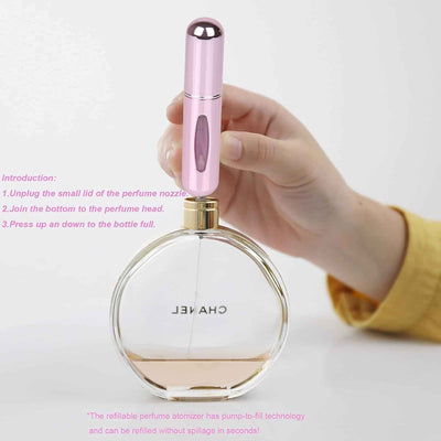 Portable 5Ml Atomizer Bottle, Mini Refillable Perfume Spray, Scent Pump Case, Perfume Atomizer Refillable Travel Pack of 4Pcs - GG store