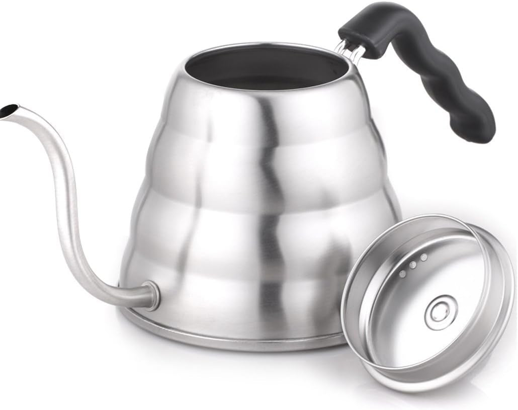 V60 Buono Gooseneck Drip Kettle – 1200ml Silver Elegant Design for Perfect Pour-over Coffee