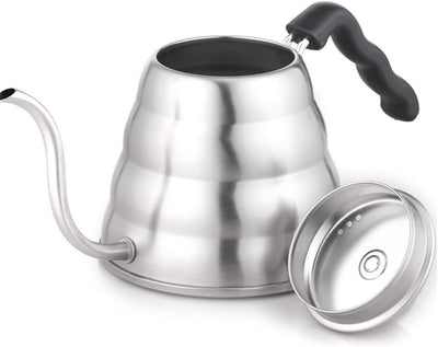 V60 Buono Gooseneck Drip Kettle – 1200ml Silver Elegant Design for Perfect Pour-over Coffee