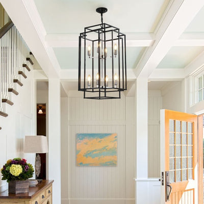 8 Lantern Tiered Chandeliers, Industrial Farmhouse Chandeliers Unavailable Platforms- Temu - GG store
