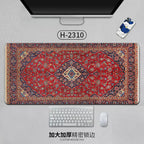 Large Persian-style office mouse pad with natural rubber backing, anti-slip desk mat, ideal for office and gaming setups.