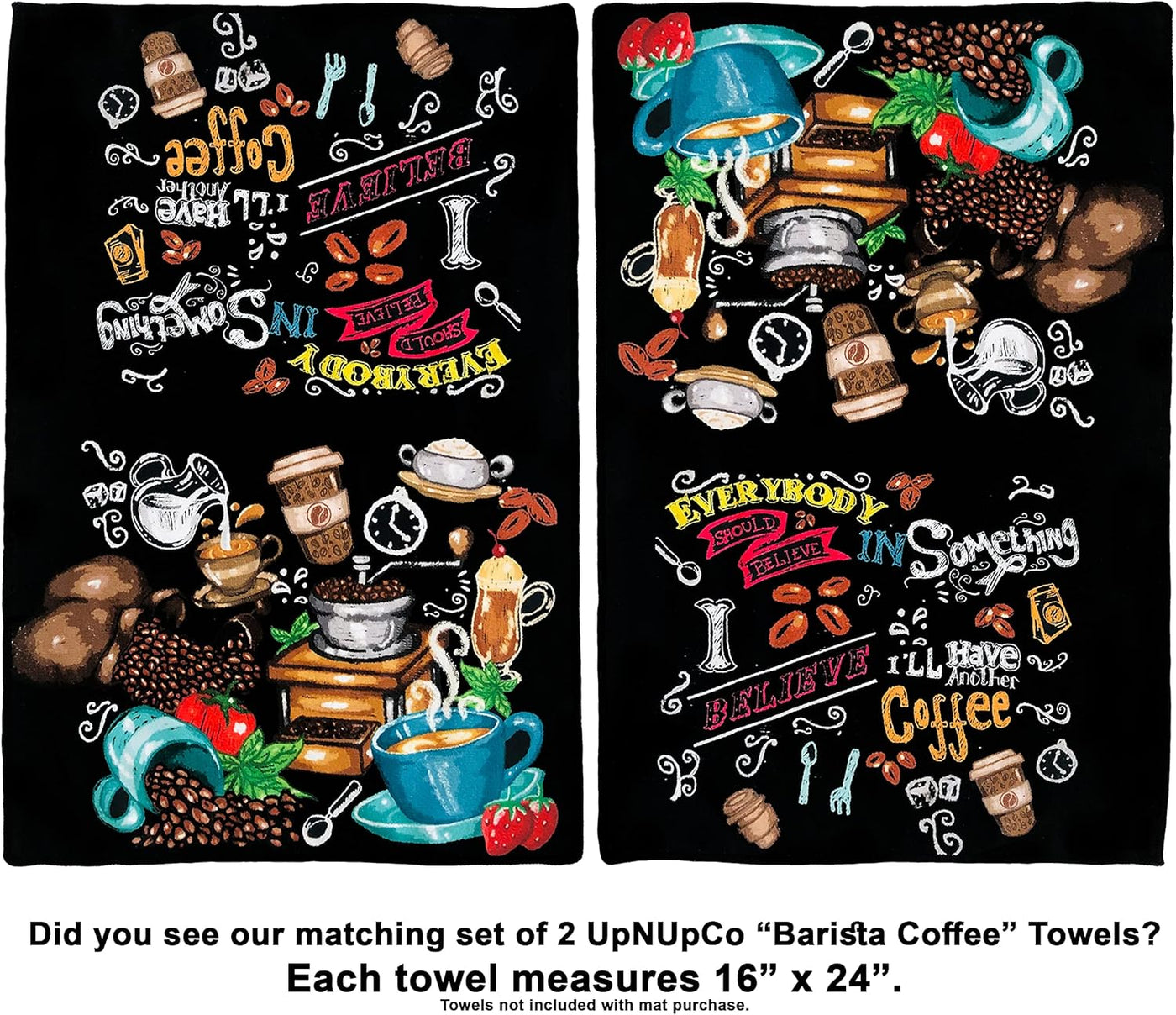 Luxurious Anti-Fatigue Kitchen Floor Mat - Stylish Pain Relief Memory Foam Mat for Comfort in Front of Sink - 47" x 17.5" x 10mm Coffee Design