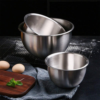 Premium 8-Inch Stainless Steel Mixing Bowl - 3 Quart for Effortless Baking and Cooking