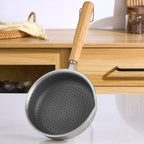 Mini Stainless Steel Frying Pan - Non-Stick Deep Pan for Eggs & Single Servings - Cavira