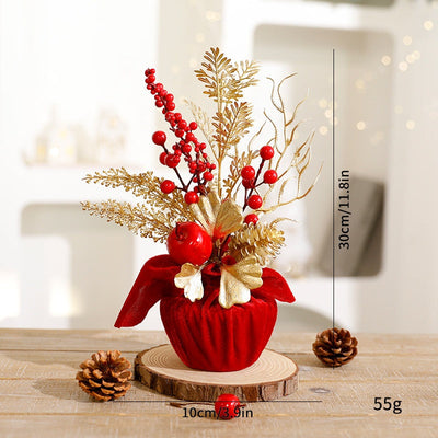 Christmas Red Berry Branch Decorative Ornament, DIY Christmas Scene Decoration, Festival Atmosphere Decoration