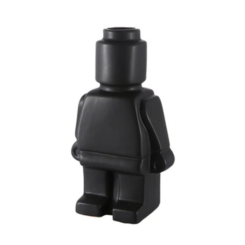 Lego resin vase by Cavira for home decor, minimalist dried flower vase for living room, desk, or shelf styling