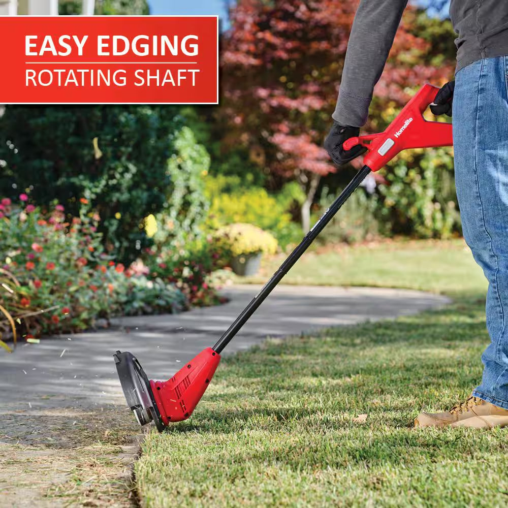 Powerful 12V Cordless 10" String Trimmer/Edger with Built-In 2.5 Ah Battery & Charger