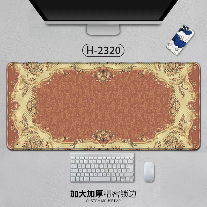 Large Persian-style office mouse pad by eprolo with natural rubber backing, anti-slip desk mat for laptop and gaming use
